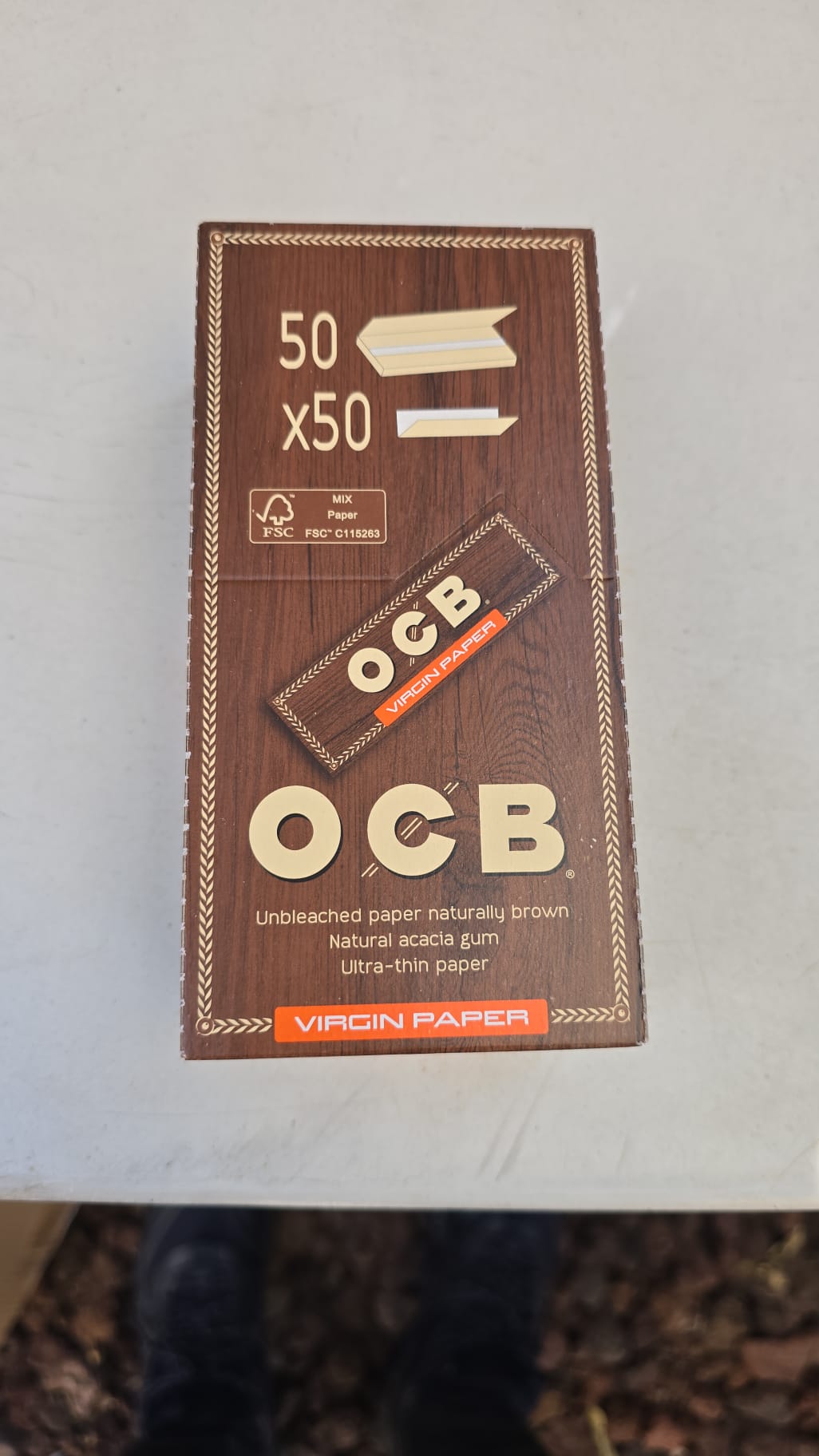 OCB חום נייר גלגול בינוני בלי פילטר